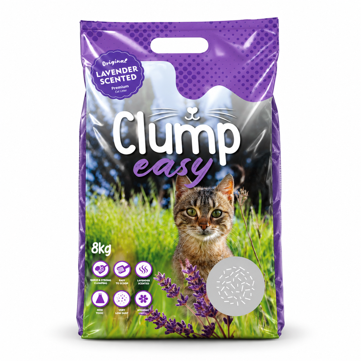 ClumpEasy Lavender Scented Clumping Cat Litter 8kg